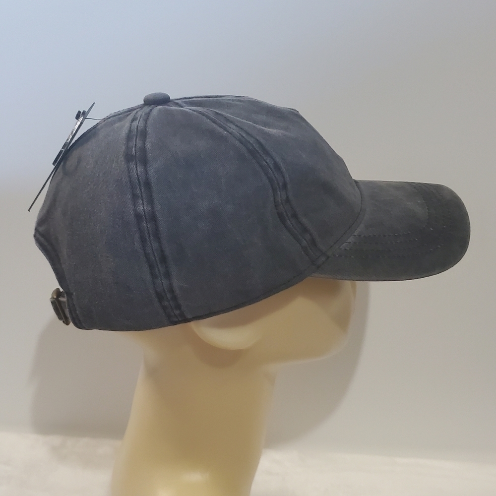David and Young Black Washed Denim Baseball Hat Cap Peace Rainbow Pride … - Picture 6 of 12